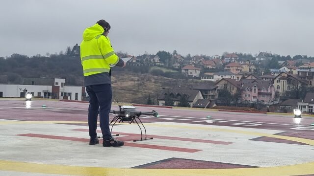 Orvosi szállító drón teszt Nagyvárad