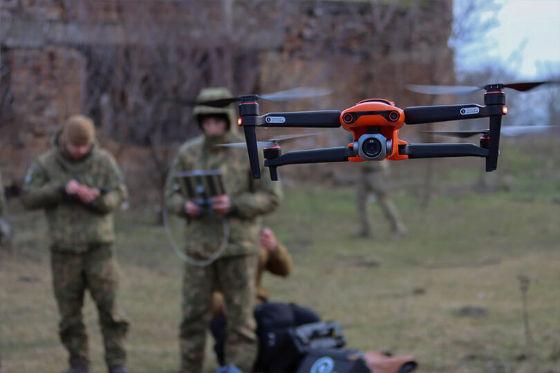 Ukrán katona drón kiképzés